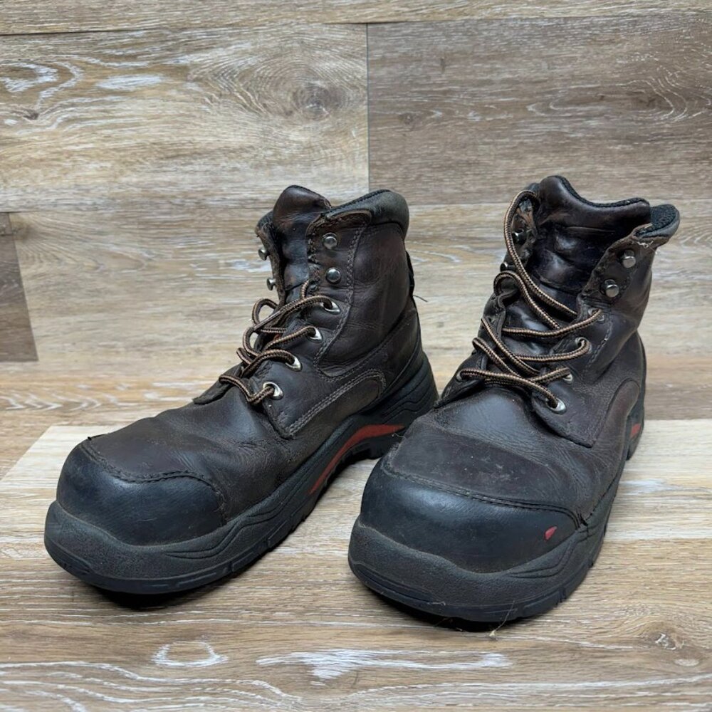 Red Wing King Toe ADC Waterproof Safety Toe Leather Boots Men's Size 10